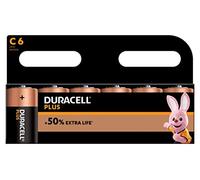 Duracell Plus Power Pack de 6 Piles Alcaline Taille C Multicolore