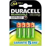 Duracell Recharge Ultra Piles Rechargeables type AA 2500 Mah, Lot de 4