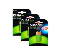 Duracell Rechargeable Batterie 9V NiMH 170 mAh (pack de 3)