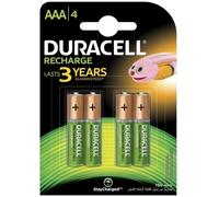 Duracell Piles rechargeables Recharges Plus LR03 / AAA 750 mAh NiMH Lot de 4