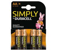 Duracell Simply Aa B4 4 Batterie Stilo Alcaline