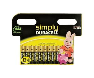 Duracell Simply MN2400B12S - Batterie 12 x AAA - Alcaline
