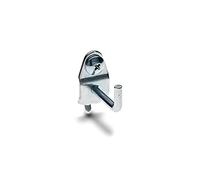 DuraHook Triton Products Lot de 10 crochets pour panneau perforé à tige unique, 3,8 cm, argenté
