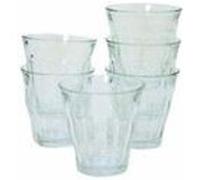 1023ab06 boîte de 6 gobelets picardie verre transparent 9 cl