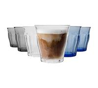 Duralex 6 pièces Picardie Potable Tumbler Verres Set - Gobelets en Verre trempé pour l'eau, jus, Whisky - 3 Couleurs - 250ml