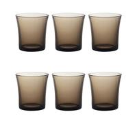 Duralex Lys Créole 1011CB06A0111 Lot de 6 verres à eau en verre Marron 210 ml