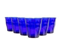 Duralex 6X Saphir 250ml Picardie Gobelets en Verre - Verre Eau Vin Whisky Gin Jus Cocktail en Buvant Verrerie Tasse Ensemble