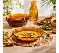 Duralex Assiette creuse 19,5 cm Vermeil – Lot de 6