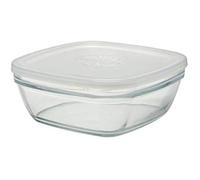 Duralex-Bols empilables 20 cm avec Couvercle en Verre dépoli Transparent