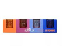 Duralex® - Coffret de 4 Verres en Verre Trempé 25 cl (Vermeil/Marine/Saphir/prune) - Collection Le Picardie® Élégants et Polyvalents - Fabrication Française
