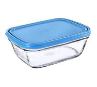 Duralex - Freshbox - Contenitore rettangolare per alimenti con coperchio in plastica blu - 1,65 l