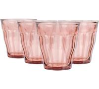 Duralex® - Lot de 4 Verres en Verre Trempé Rose 25 cl - Collection Le Picardie® Élégants et Polyvalents - Fabrication Française