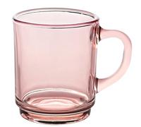 Duralex® - Lot de 6 Mugs en Verre Trempé Rose 26cl - Collection Versailles Ultra Résistants et Empilables - Fabrication Française