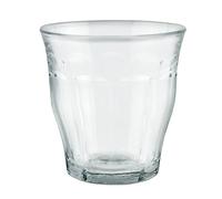 Duralex Lot de 6 verres empilables en verre trempé 25 cl, lot de verres de cuisine résistants pour eau, jus et sodas, usage quotidien, couleurs assorties, collection Picardie