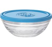 DURALEX LYS 9068AM06 Saladier rond avec couvercle of verre clair/bleu, 23,2 cm