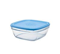 Duralex - Saladier Carré 20Cm avec couvercle Bleu Lys