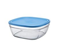Duralex - Saladier Carre 23Cm avec couvercle Bleu Lys
