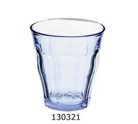 Duralex Set de Picardie Grey Gobelets 250 ml - Set de 6 Gobelets de Verre trempé Résistant et empilable - Design classique et élégant