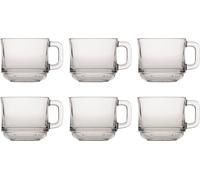 DURALEX set de verres à café et à thé, 6 pièces, en verre sodalime (22 cl) -
