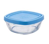 Duralex Stacking verre carré Lunchbox - Ingrédients alimentaires et couvercle Bowl - 9cm - Paquet de 1