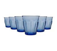 Duralex Verres è Boire Picardie - Gobelets 220 ML pour Eau, jus - Bleu - Paquet de 12