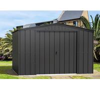 Duramax TOP Shed 10 x 8 (7.28 m²) Abri de jardin en métal, fabriqué en acier galvanisé, structure de toit renforcée, abri de jardin en métal sans entretien et résistant aux intempéries, Anthracite