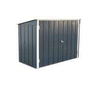 Duramax Abri de jardin en métal pour 2 vélos avec portes entièrement larges et doubles verrouillables Anthracite et blanc cassé