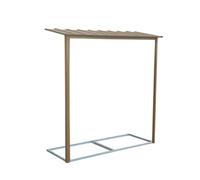 Duramax Alpine Extension de auvent 2 x 6 (1,04 m²), Convient pour abri de Jardin Alpine 8 x 6, en Acier galvanisé à Chaud, Toit renforcé Solide, sans Entretien, Grain de Bois