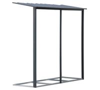 Duramax Alpine Extension de auvent 2 x 8 (1,40 m²), Convient pour abri de Jardin Alpine 10 x 8, en Acier galvanisé à Chaud, Toit renforcé, sans Entretien, Anthracite