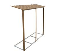 Duramax Alpine Extension de auvent 2 x 8 (1,40 m²), Convient pour abri de Jardin Alpine 10 x 8, en Acier galvanisé à Chaud, Toit renforcé, sans Entretien, Grain de Bois