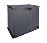 Duramax Abri de jardin StoreAway 1200L - couvercle plat, 145x85x125 cm, gris, pour 2x240L et vélos