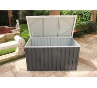 Duramax DH 1.7 (770 L) Coffre de Rangement de jardin en métal avec vérin à gaz hydraulique, coffre de terrasse et rangement de meubles de jardin, Boîte de rangement coussins, anthracite