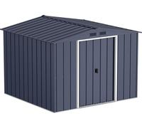 Abri de jardin en métal DURAMAX 6,36 m² - Kit ancrage inclus - Gris anthracite