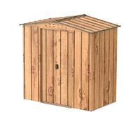 Duramax Abri de jardin en métal TOP Shed 6x4 (2,17 m²) acier galvanisé, toit renforcé, grain bois