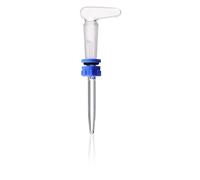 Duran/DWK Life Sciences 286035504 Robinet de burette, latéral, meulé, complet avec 3 pièces. Dispositif de sécurité du robinet, NS 12,5, alésage 2,5 mm