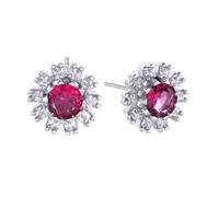 Durán Exquse Boucles d'oreilles Jolie marguerite en pave et zircon ru entral Argent