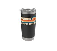 DURAN Retro 70s 80s Sunset Stripe Gobelet isotherme en acier inoxydable double paroi