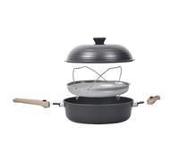 Durandal Légende Poêle multifonction en céramique INFINITY 8-en-1 | Poêle cocotte sauteuse friteuse 28cm, compatible induction