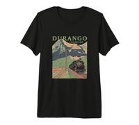 Durango Colorado Vintage Train à Vapeur Mountain Railroad T-Shirt Haut de Gamme