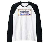 Durango Mexico License Plate Mexican Travel Vacation Beach Manche Raglan