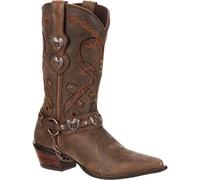 Durango Women's Crush Cowgirl Boot Saddle Brown W/Tan & Brown Boot 8.5 B - Medium