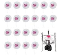 DURANTEY 20 Manchons de Lampe à Gaz Universels de Rechange pour Lampe à Gaz à Incandescence Manchons de Kérosène en maille Légère Avec Cordon pour Camping, Randonnée, Camping - Blanc et Rose