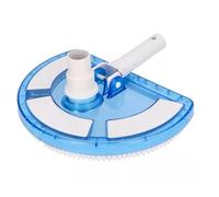 Duraol Aspirateur de sol de piscine demi-lune I 24 cm I Brosse de piscine de haute qualité pour tuyaux de 32 et 38 mm I Aspirateur de sol avec brosses I Maniable pour nettoyage optimal