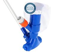 Duraol Aspirateur Jet Vac avec Perche de 1,35 m I Petit aspirateur de Piscine Selon Le Principe Venturi I À raccorder au Tuyau d'arrosage I Nettoyeur de Piscine avec Filet pour Un Nettoyage Optimal
