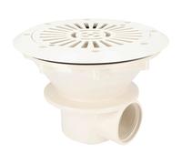 Duraol Bonde de Fond ABS avec Couvercle I Évacuation Principale pour Tous Types de piscines I Bride, Joints et vis Inclus I Diamètre Total : 230 mm I Accessoire de Piscine Premium Blanc