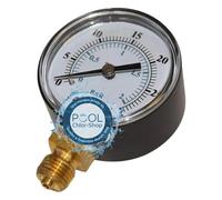 Duraol Manomètre pour filtre à sable I Manomètre à air comprimé 1/4" Ø 50 mm en plastique I Manomètre pour piscine avec raccord arrière I Indicateur de pression d’eau de 0 à 3,0 bars