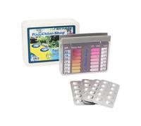 Duraol Mini Pooltester pour pH & chlore I Kit de test pour piscine avec appareil de mesure, 20 comprimés de test DPD & Phenol Red I Appareil de mesure du chlore & du pH pour piscine