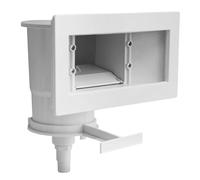 Duraol Skimmer large I Skimmer de haute qualité en plastique I Skimmer encastrable pour piscine au format large I Kit skimmer pour piscines en forme de huit I Adapté aux tuyaux de 38 mm