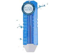 Duraol Thermomètre de Piscine Géant I Thermomètre à Eau de Haute Qualité pour Piscine, Baignoire & Étang I Thermomètre à Eau de Bain avec Cordon de Fixation I Thermomètre à Eau Analogique