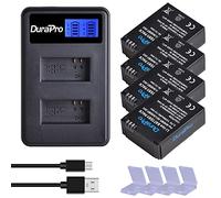 DuraPro 4 Batteries + Chargeur LCD Double USB pour caméras GoPro 3 HERO3 +, HERO3 et GoPro AHDBT-301, AHDBT-302